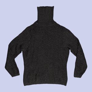 Carlisle | Women's Cashmere Silk Turtleneck Gray Small Textured
